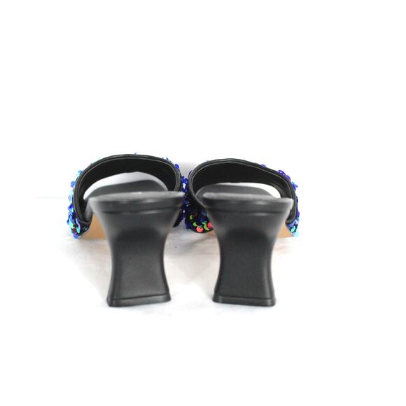 Lisa Vicky Women's Pretty-V Multi Payette Sequin Slide Sandal Size 9M NIB - Picture 4 of 6